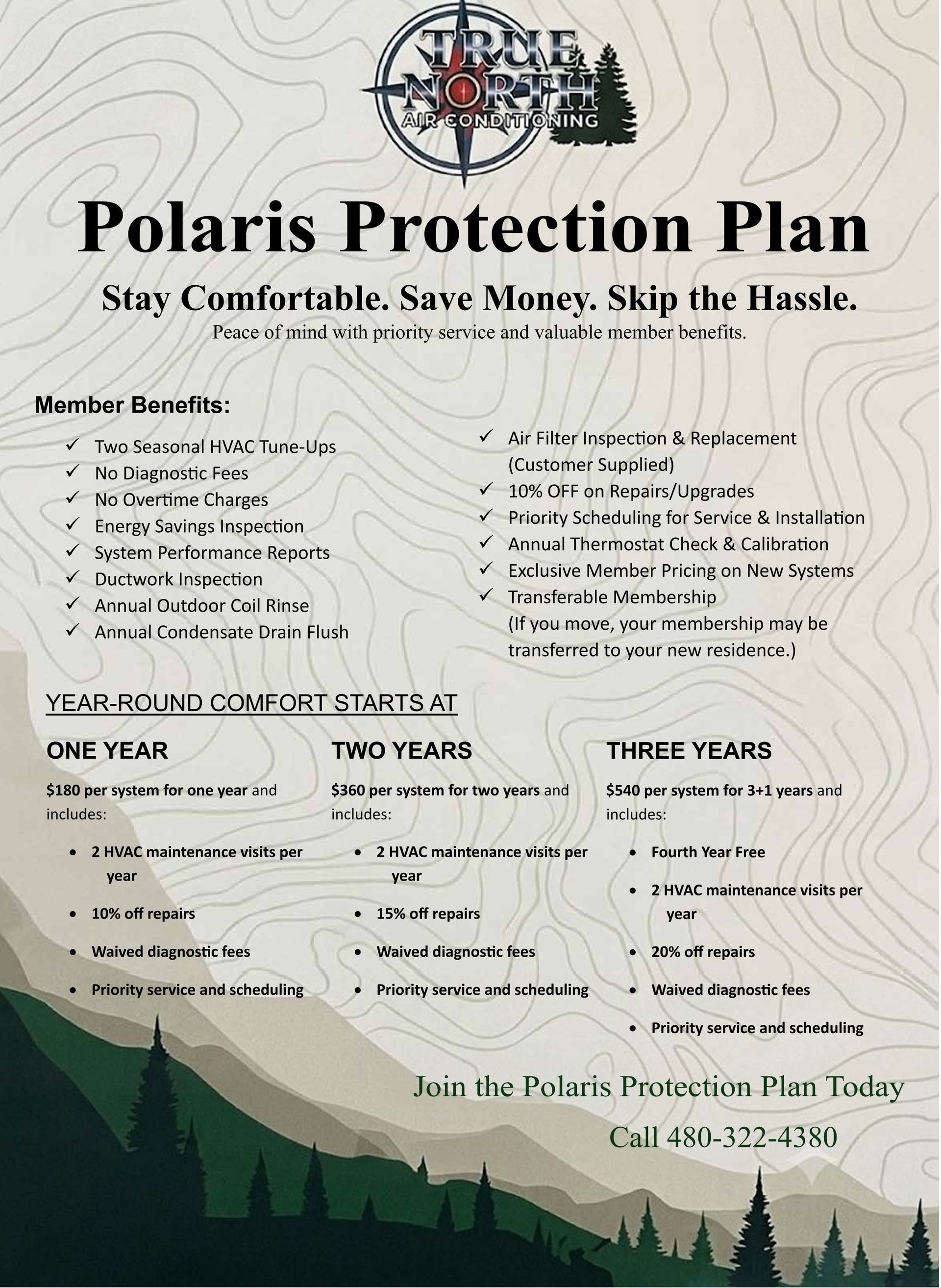 A polaris protection plan is a priority scheduling and no diagnostic fees on service calls.