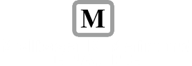 Black letter &ldquo;M&rdquo; inside a rounded gray square on a white background
