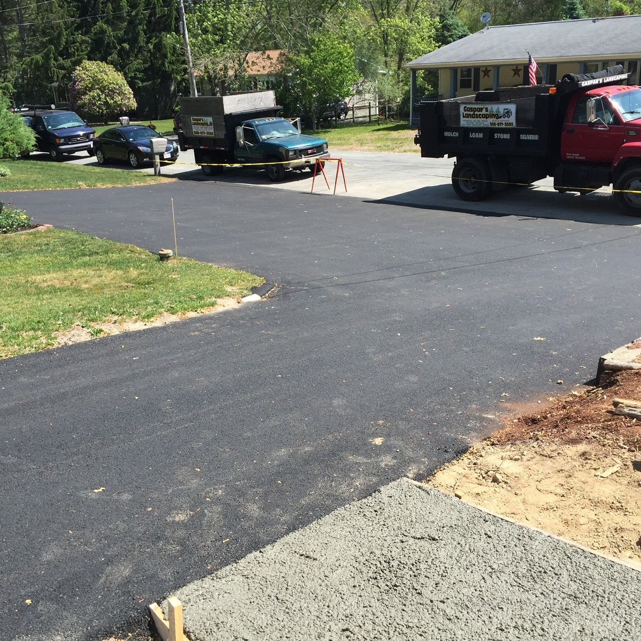Paved driveway