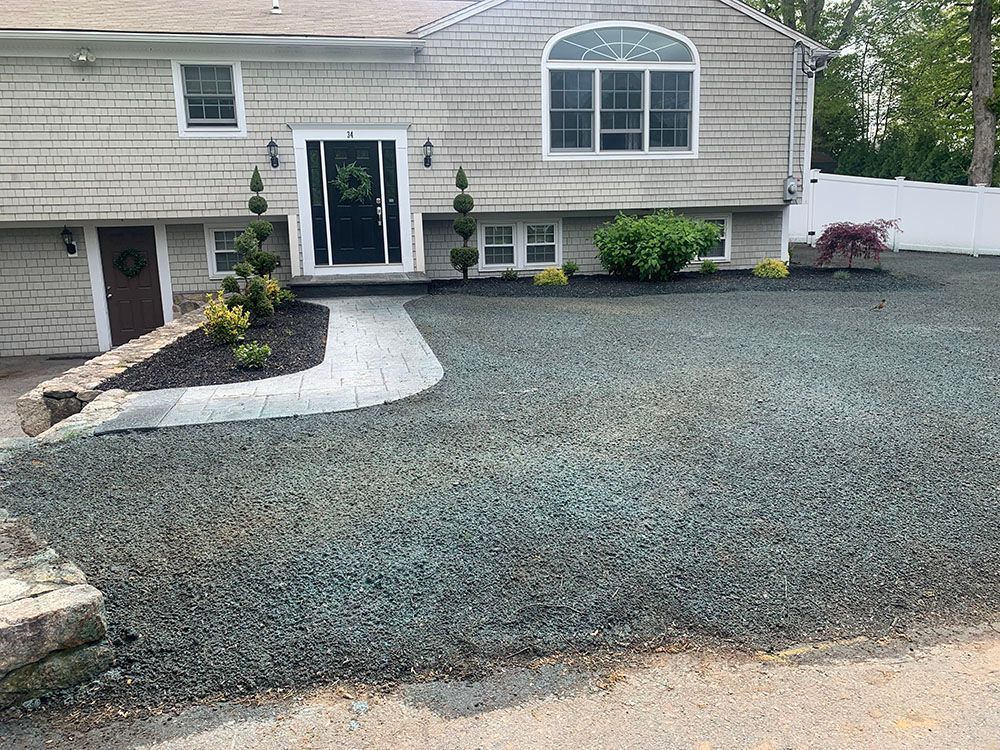 House with mini garden landscape.