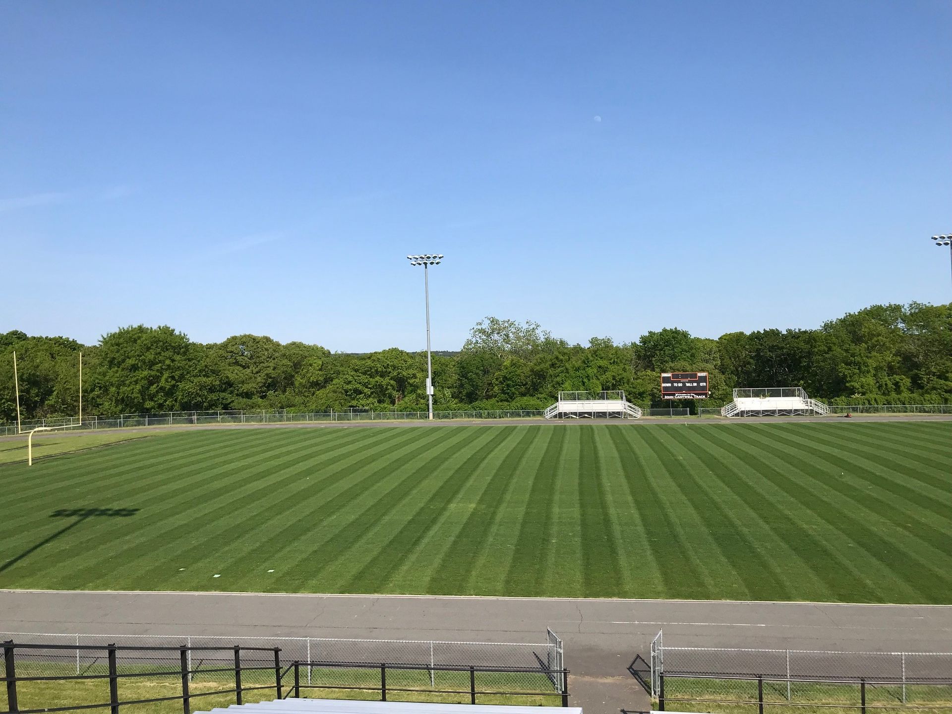 Wide well-maintained lawn
