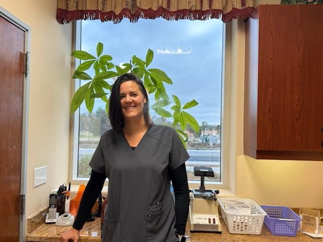 Krista in scrubs