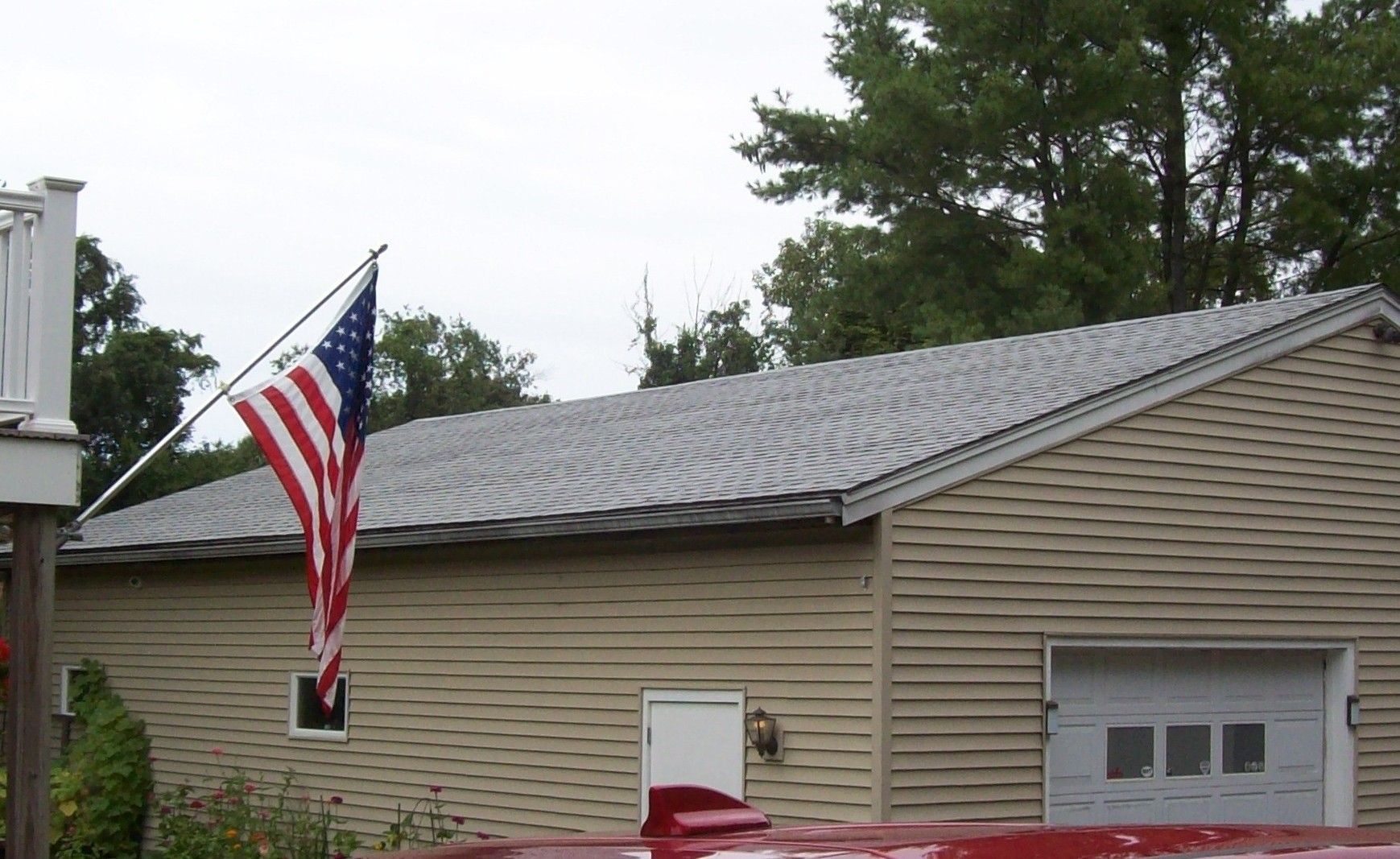garage roof after