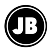 JB initials inside a black circle with a white border.