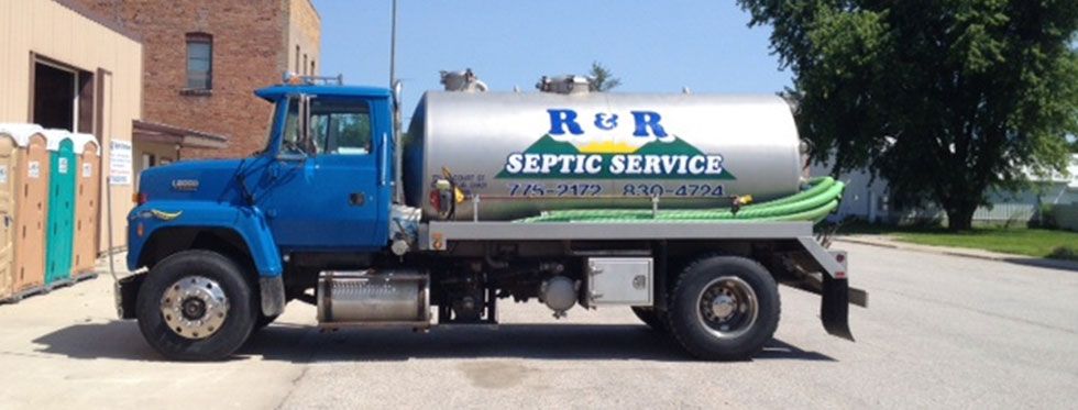 R&R septic service vehicle