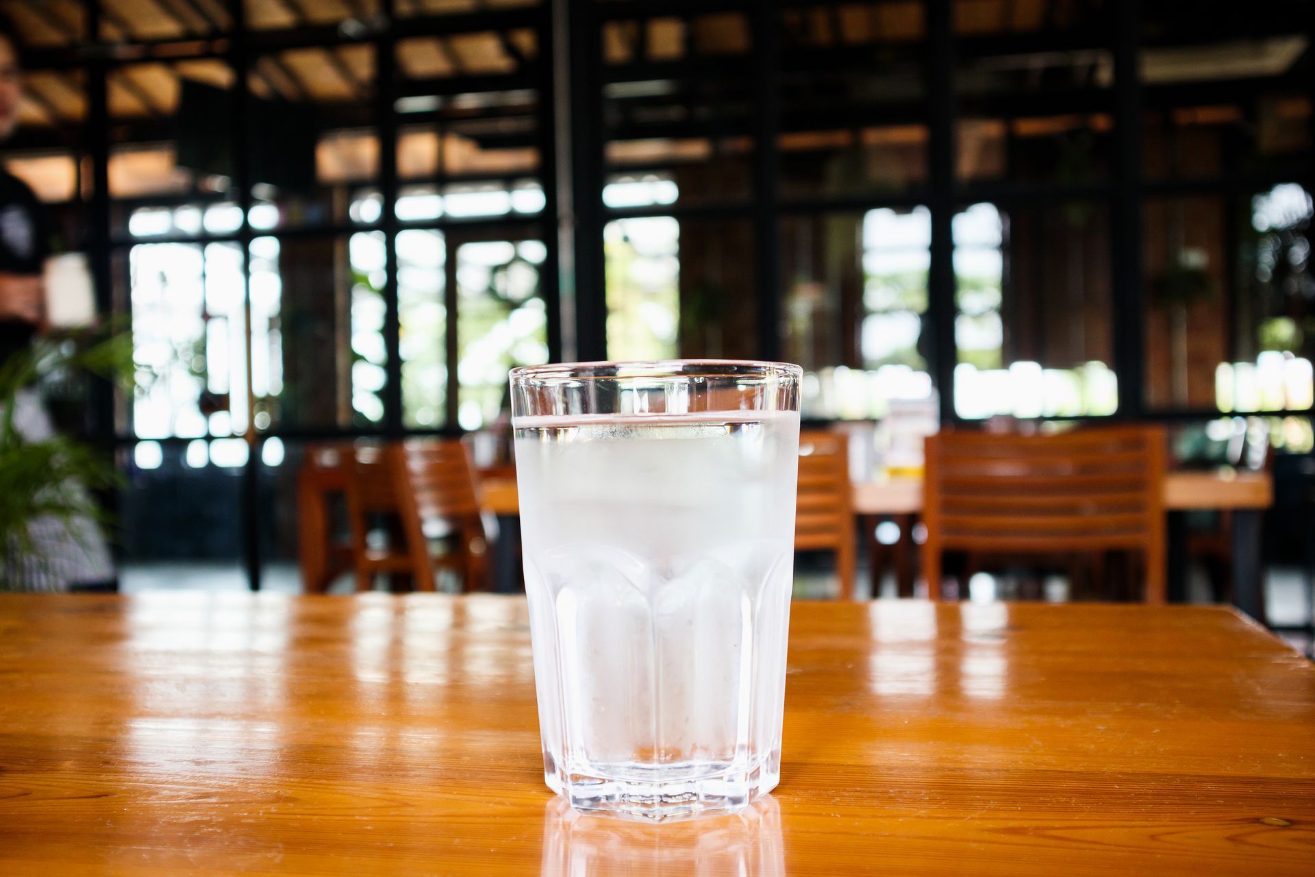 Image of Water on a restaurant table