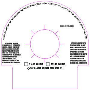 Pink-and-white sewing pattern template for a round-neck tank top with size labels and cut lines