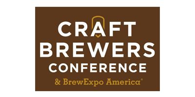 Craft Brewers Conference & BrewExpo America logo on brown background