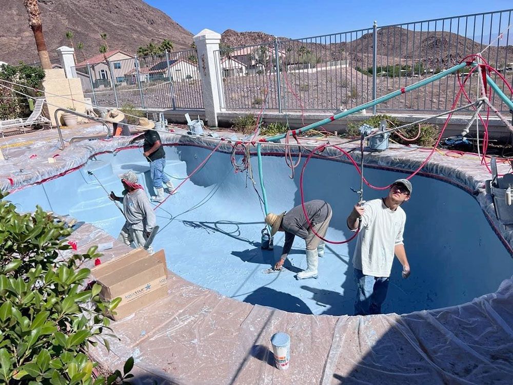 1 Awesome Pool Solution crew remodeling a pool