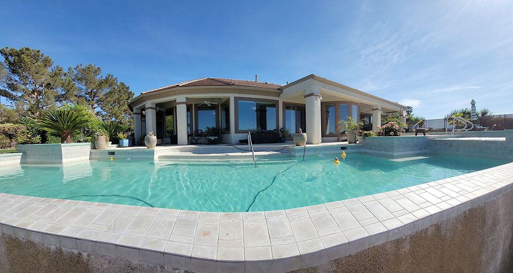 A clean pool with new tiles