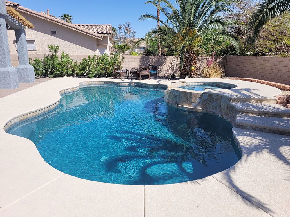 Newly resurfaced pool