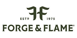 Forge & Flame logo with a dark green stylized emblem and the text “ESTD 1975” above the name