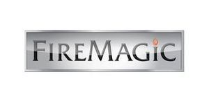 FireMagic logo in silver rectangle, with text