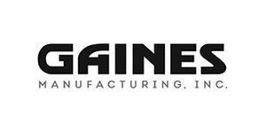 Logo for Gaines Manufacturing, Inc. in bold, black sans-serif font.