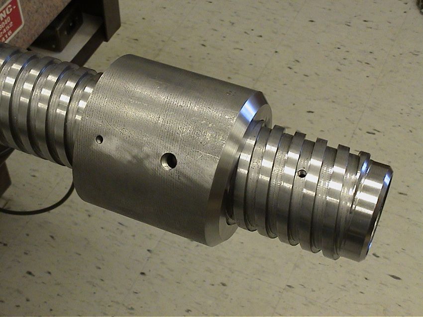 Square thread nut and screw assembly