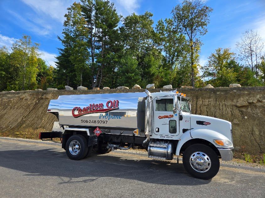 White fuel truck with a polished tan.