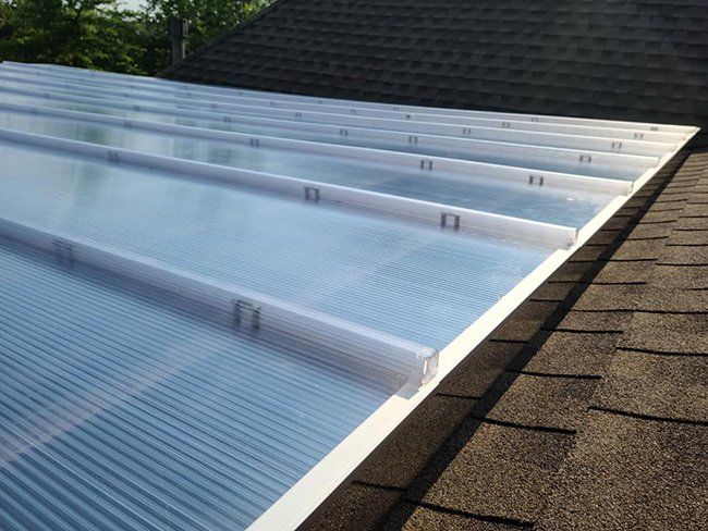 Polycarbonate roof