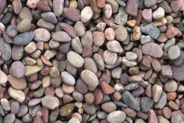 A pile of rocks of different colors and sizes