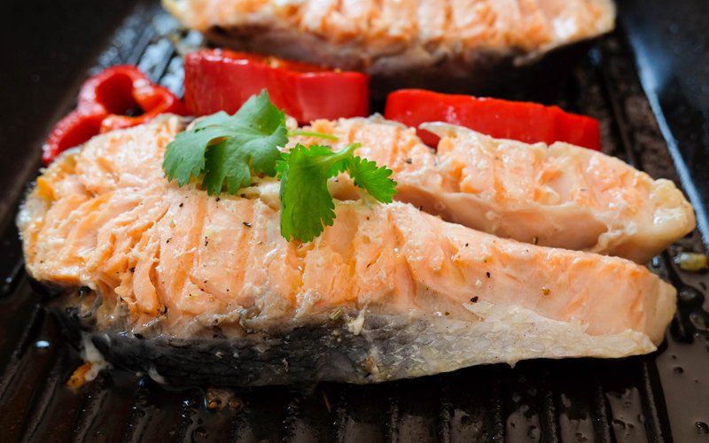 Grilled salmon