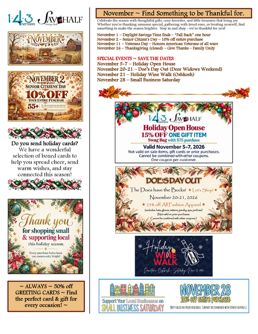 Collage of ornate thank-you and event invitation cards with floral borders and decorative text on a white background