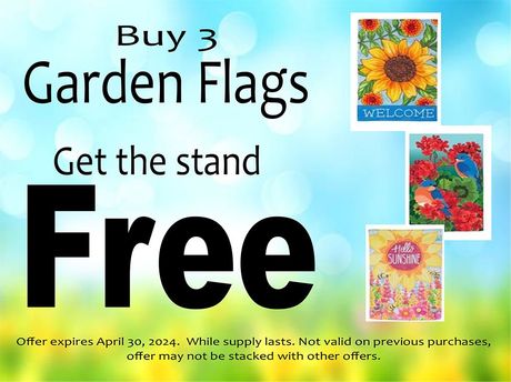 Buy 3 Garden Flags, Get the Stand Free