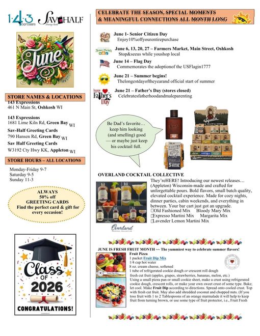 June Celebrations flyer