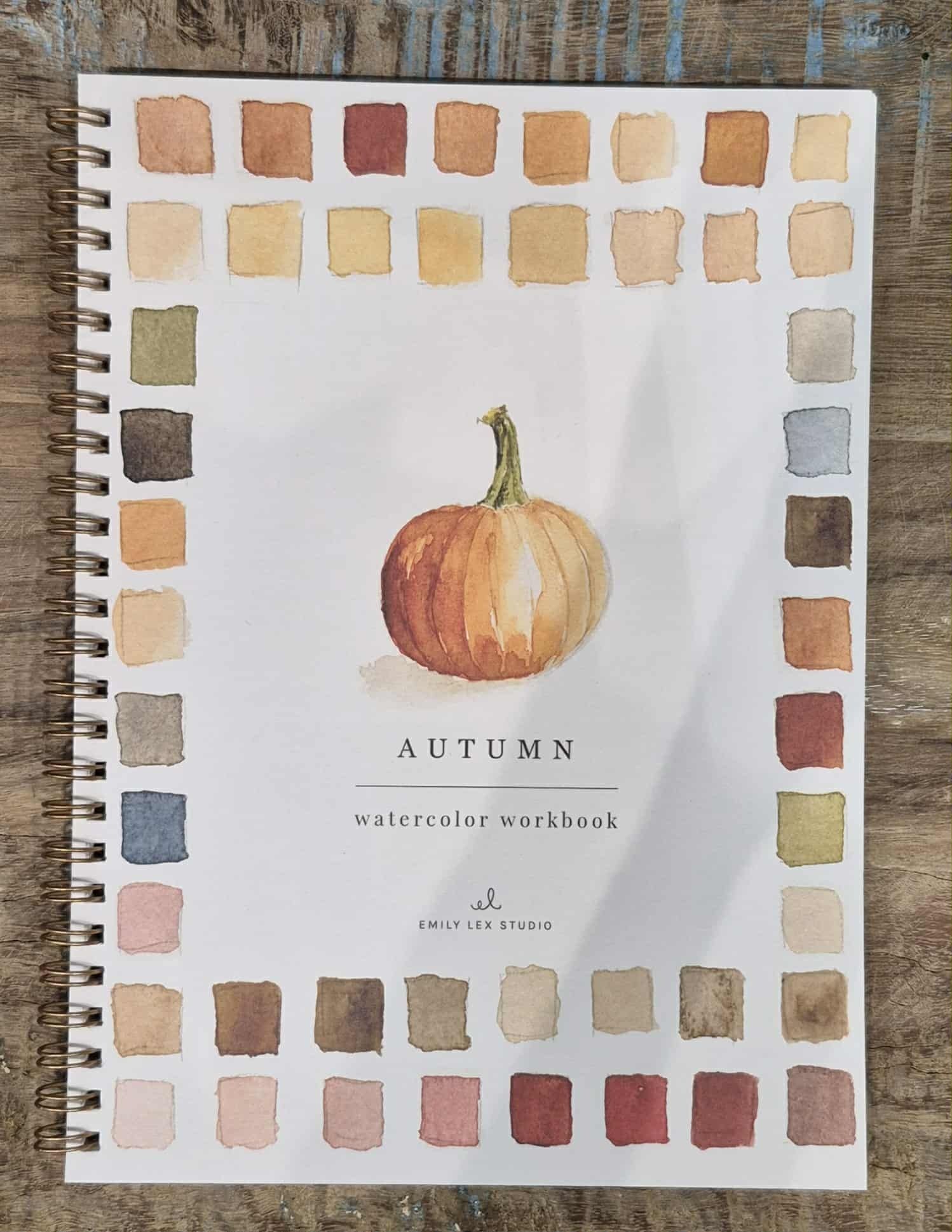 Watercolor workbook titled