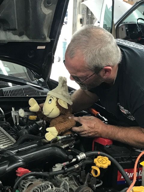 Dave with his apprentice (Matthew Junior's Monkey)