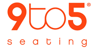 Logo for 9to5 seating, orange text on white: 9to5 with “seating” below. The 5 has a registered trademark symbol.