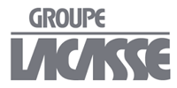 Logo for Groupe Lacasse. Gray text on a white background. 