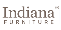 Indiana Furniture logo in grey letters on a white background. 