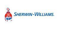 Sherwin-Williams logo: a paint can pouring paint over a globe; the words