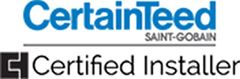 A logo for certainteed saint gobain certified installer