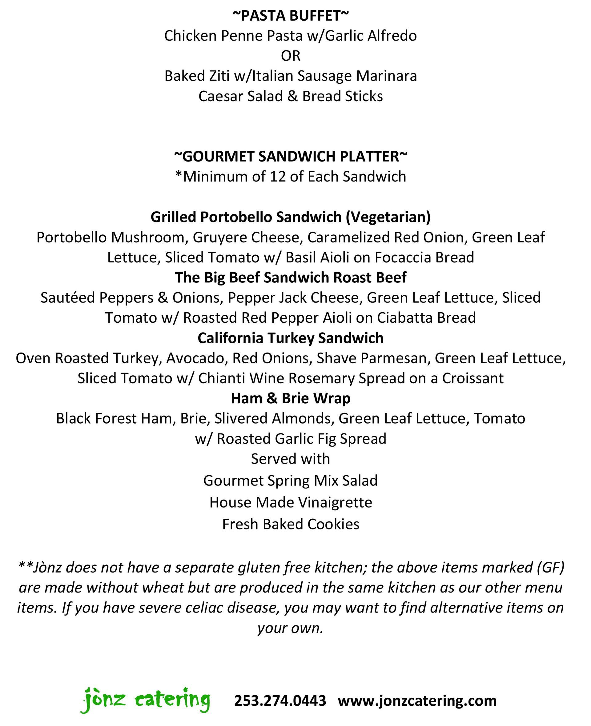 Corporate Lunch Menu page 02