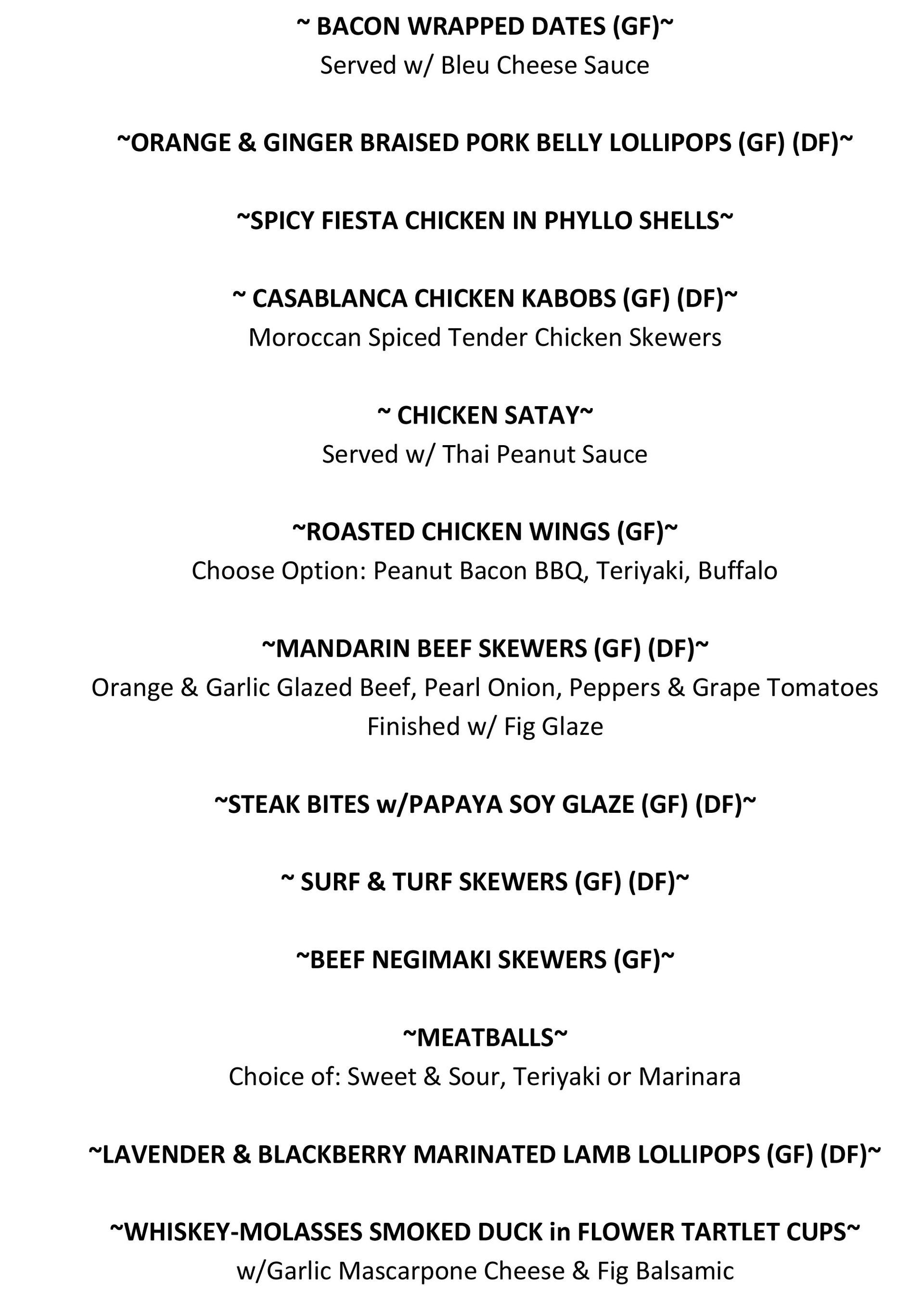 Finger Foods Menu page 03