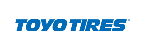 Toyo Tires logo in blue text on a white background.