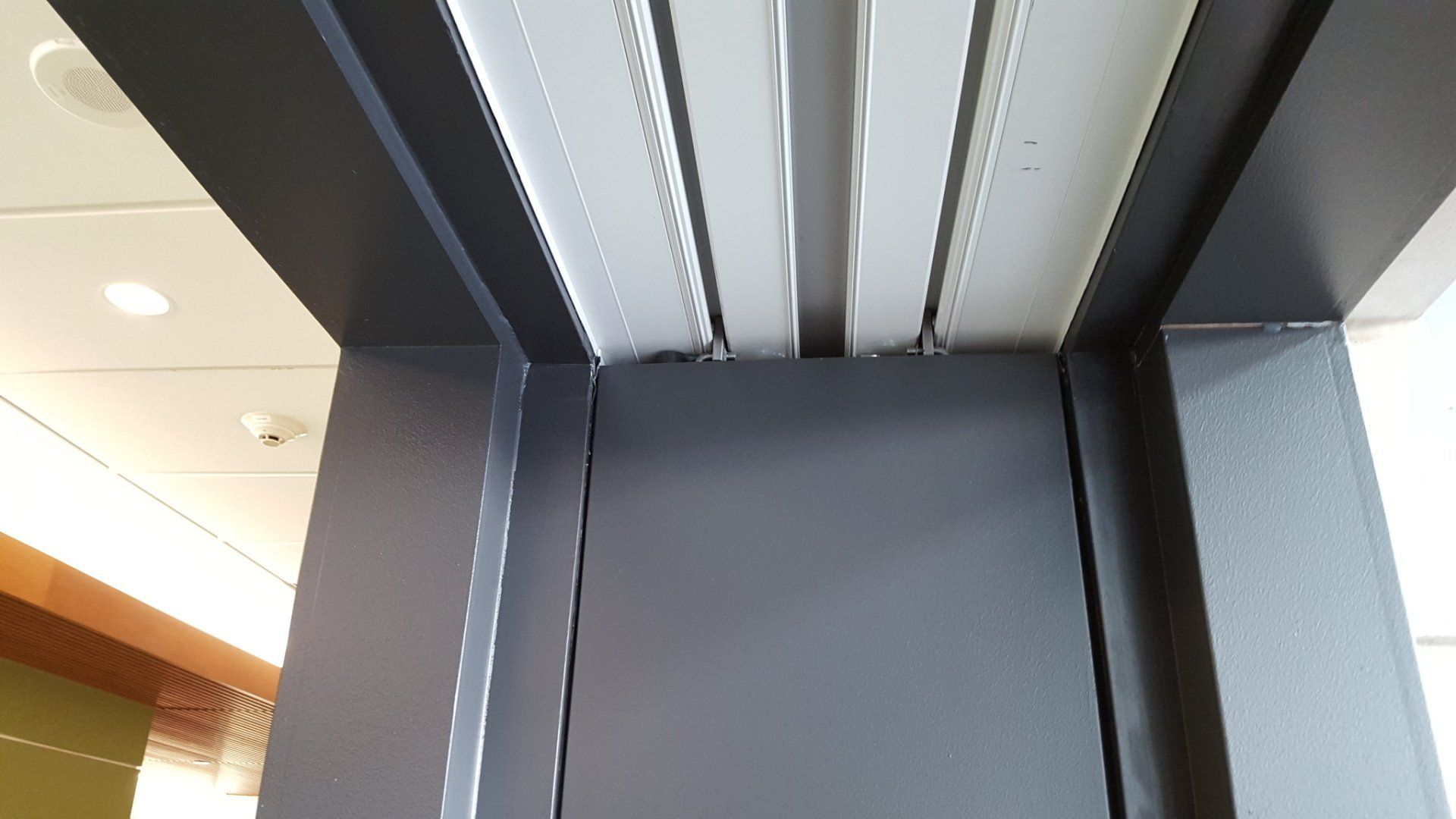 Close-up of a fire door