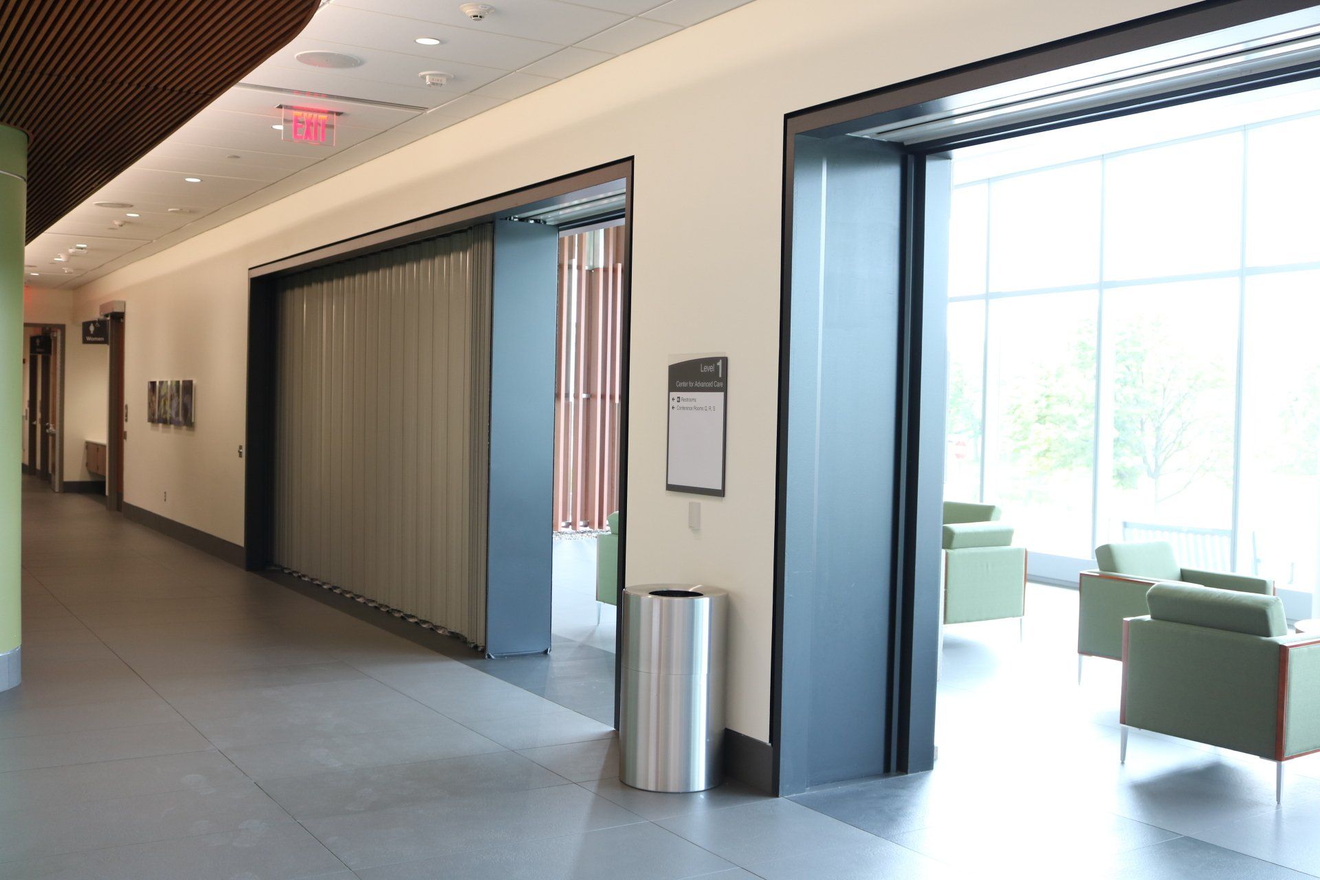 Fire doors on a commercial building