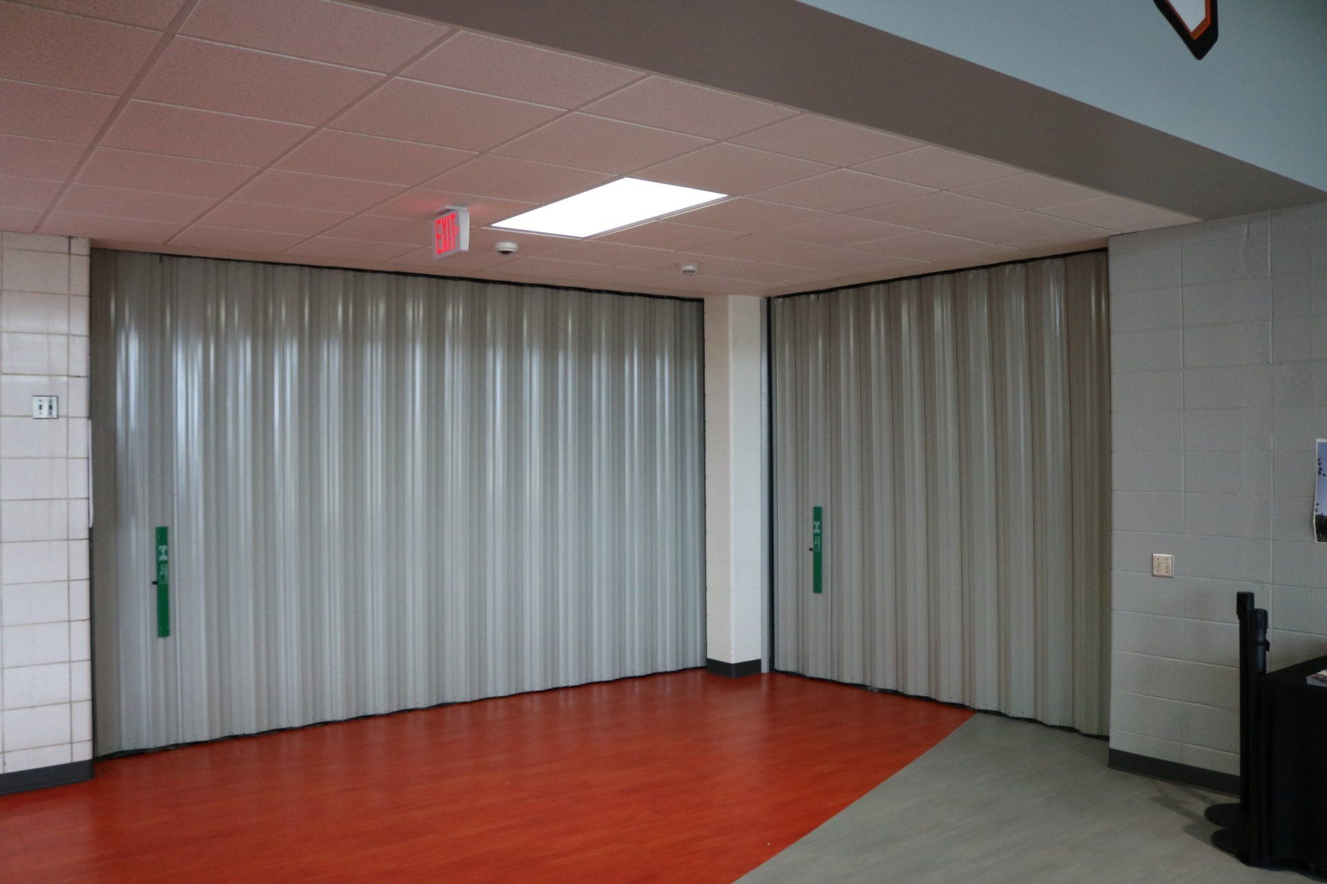 Closed accordion doors