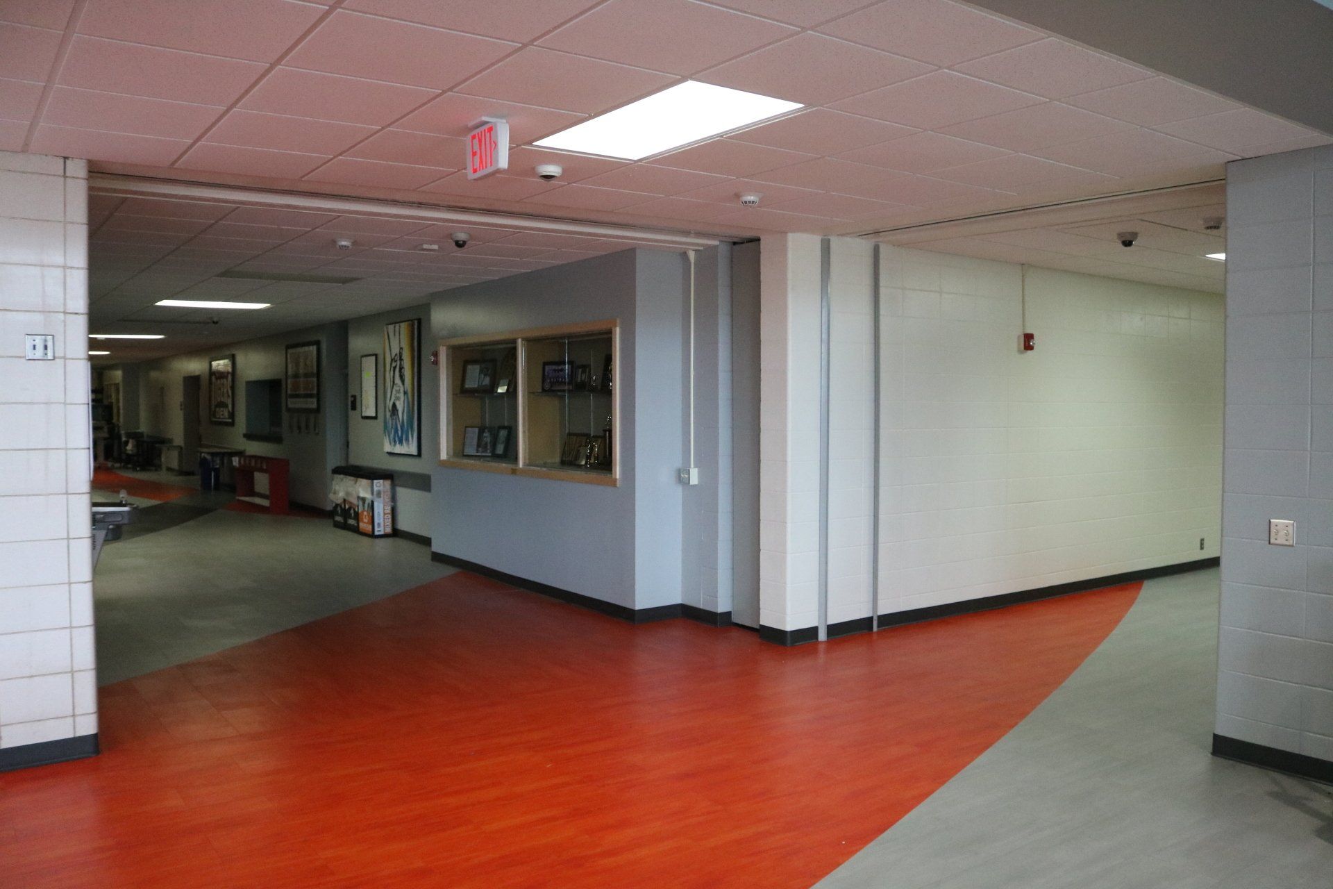 Open accordion doors