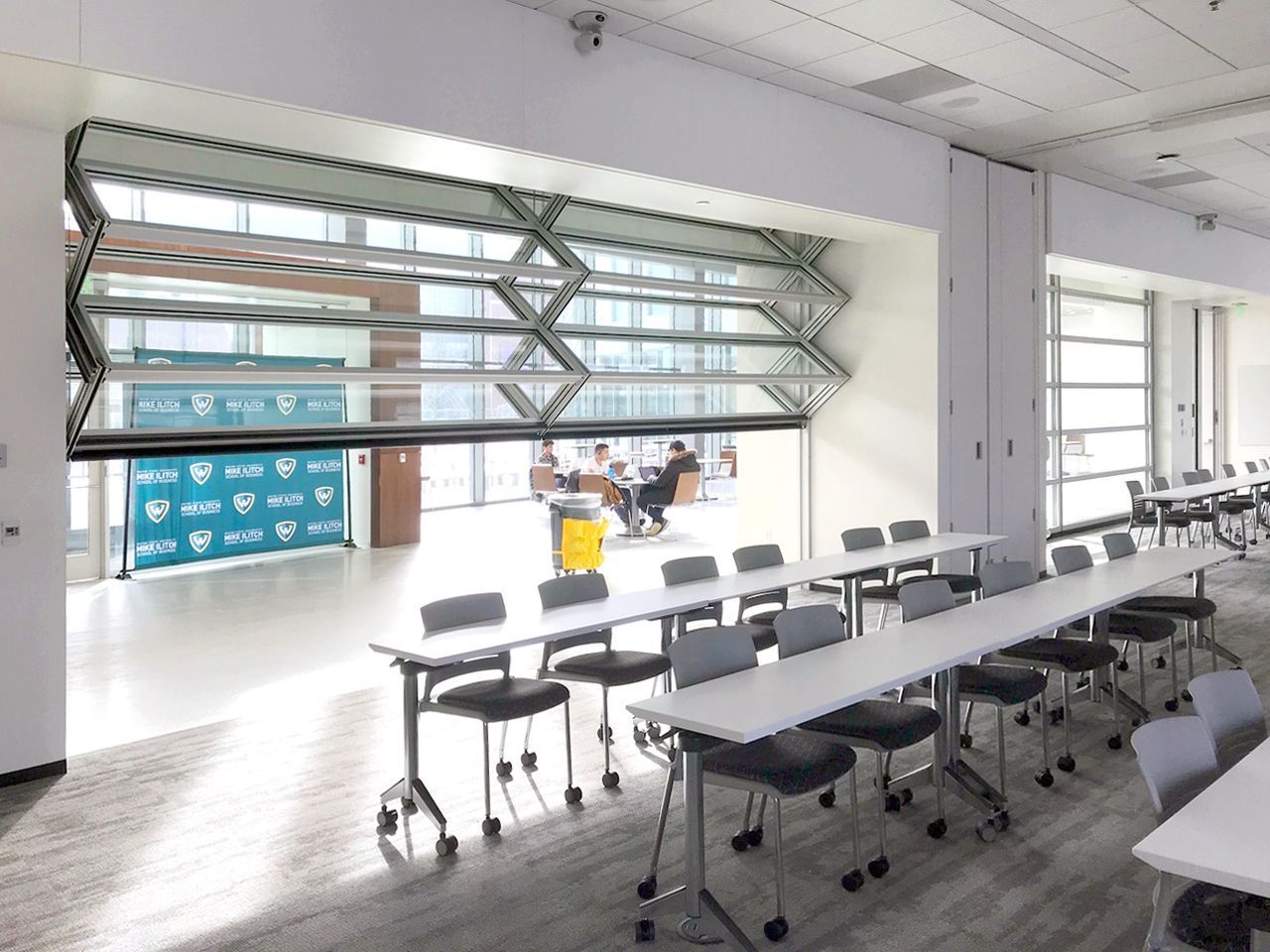 Folded transparent divider