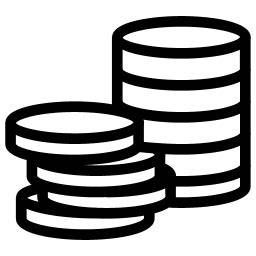 Stacks of coins.