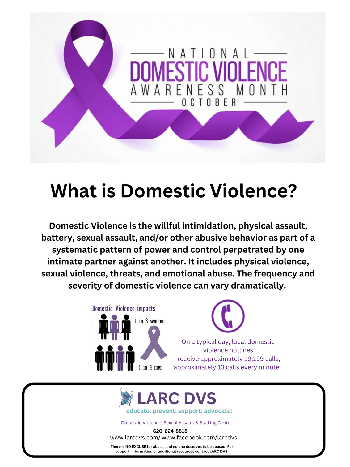 Domestic violence awareness information