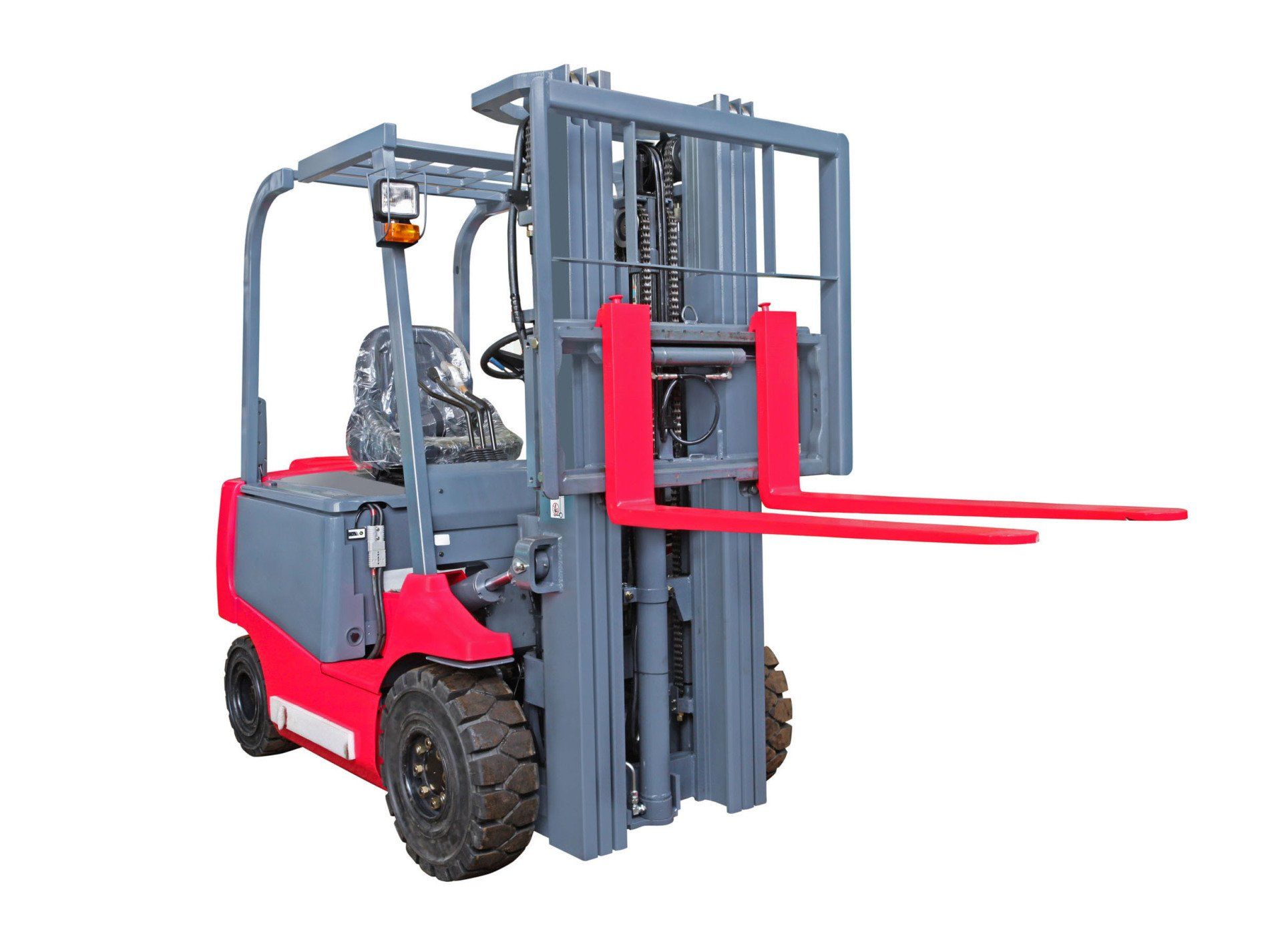 Forklift red and gray colors