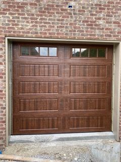 Brown garage door