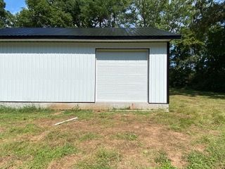 White garage door