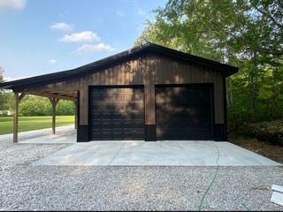 Beautiful dark brown garage door