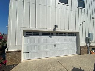 Appealing white garage door