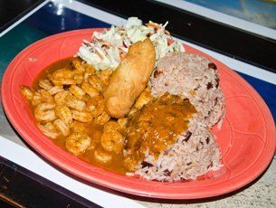 Curry Shrimp with Rice and Beans