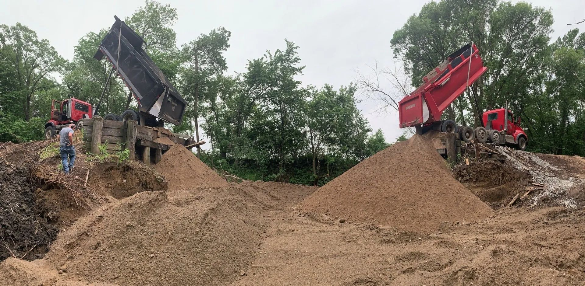 Dump trucks for hauling